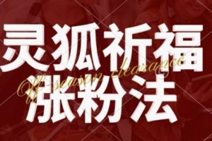 灵狐送祈福，视频号涨粉新方法，分成计划，橱窗带货 3种收益到手，日入1k+【揭秘】