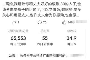 零成本零门槛赚钱项目，微头条撸金，无脑操作，可批量【视频课程】