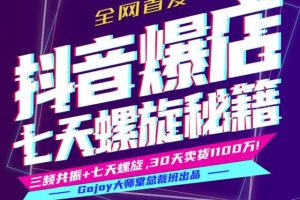 抖音爆店七天螺旋秘籍进阶课4期:七天螺旋底层原理+24小时直播手机玩法+投产比