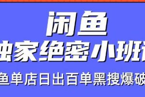火焱社闲鱼店群独家绝密小班课-闲鱼单店日出百单黑搜爆破法【视频教程】