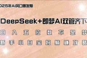 （14396期）日入五位数不是梦，DeepSeek+即梦AI双管齐下，新手小白宝妈躺赚攻略