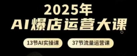 2025年AI爆店运营大课,13节AI实操课+37节流量运营课