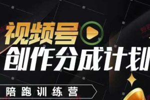 视频号创作分成计划陪跑训练营，手把手教会你如何制作视频，细水长流型项目