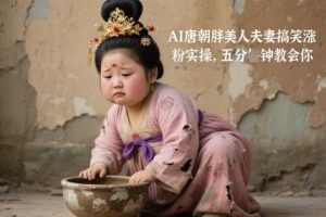 AI唐朝胖美人夫妻搞笑涨粉实操，五分钟教会你