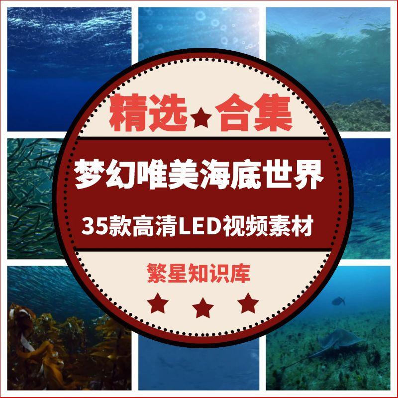 35款梦幻唯美海底世界海面风光 led 背景视频素材大屏幕投影素材