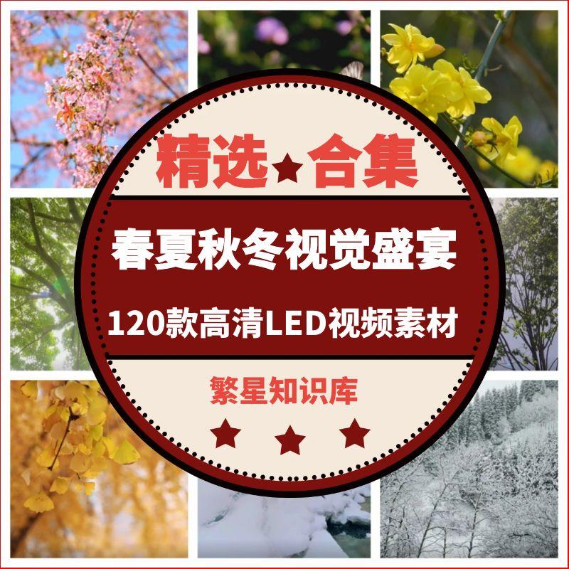 120款高清剪辑短视频素材春夏秋冬的视觉盛宴植物与天气动态变化