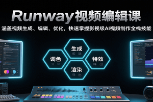Runway视频编辑课，涵盖视频生成、编辑、优化，快速掌握影视级AI视频制作全栈技能
