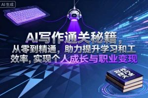 AI写作通关秘籍，从零到精通，助力提升学习和工作效率，实现个人成长与职业变现