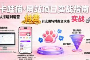 卡哇猫·网站项目，网站搭建与运营以及引流跳转付费
