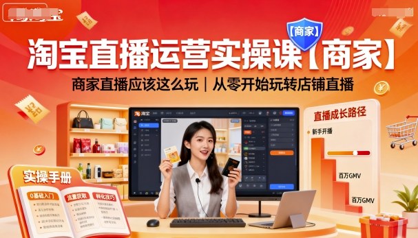 淘宝直播运营实操课【商家】，商家直播应该这么玩，从零开始玩转店铺直播