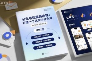 公众号运营高阶课，打造一个优质IP公众号