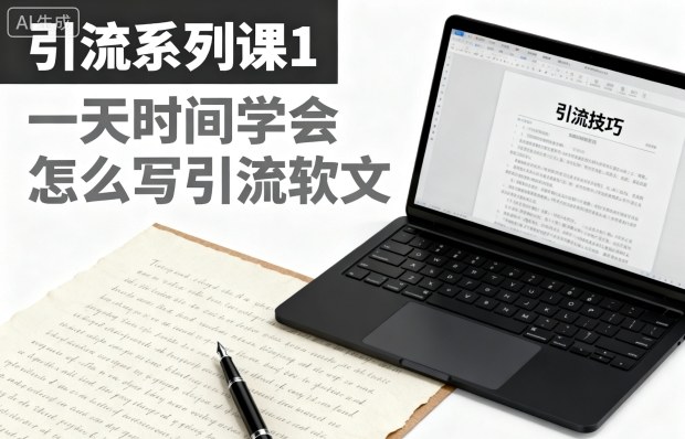 引流系列课1，一天时间学会怎么写引流软文