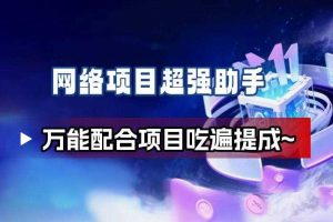 网络项目万能辅助工具_万能配合拉新项目吃遍提成