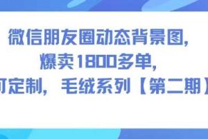 微信朋友圈动态背景图，爆卖1800多单，可定制，毛绒系列【第二期】