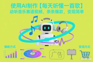 使用AI制作【每天听懂一首歌】动听音乐赛道视频，条条爆款，变现简单