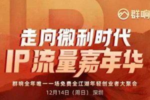 2025ip嘉年华万人12月14深圳线下课，走向微利时代，IP流量嘉年华，实操性极强的商业干货课