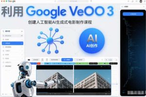利l用Google Veo 3创建人工智能AI生成式电影制作课程,使用人工智能的力量创建令人惊叹的视频
